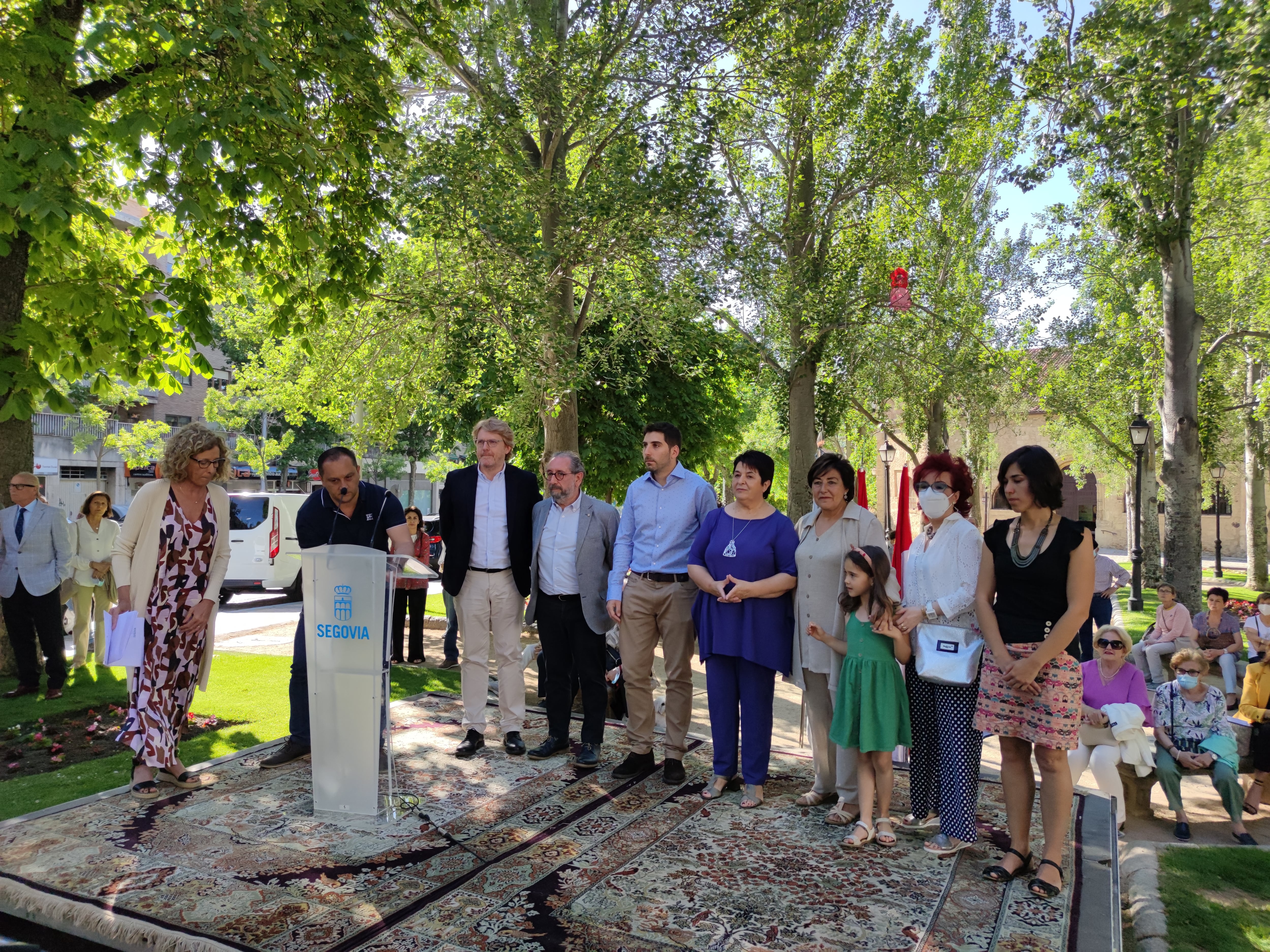 Familiares en el homenaje a Alfredo Matesanz