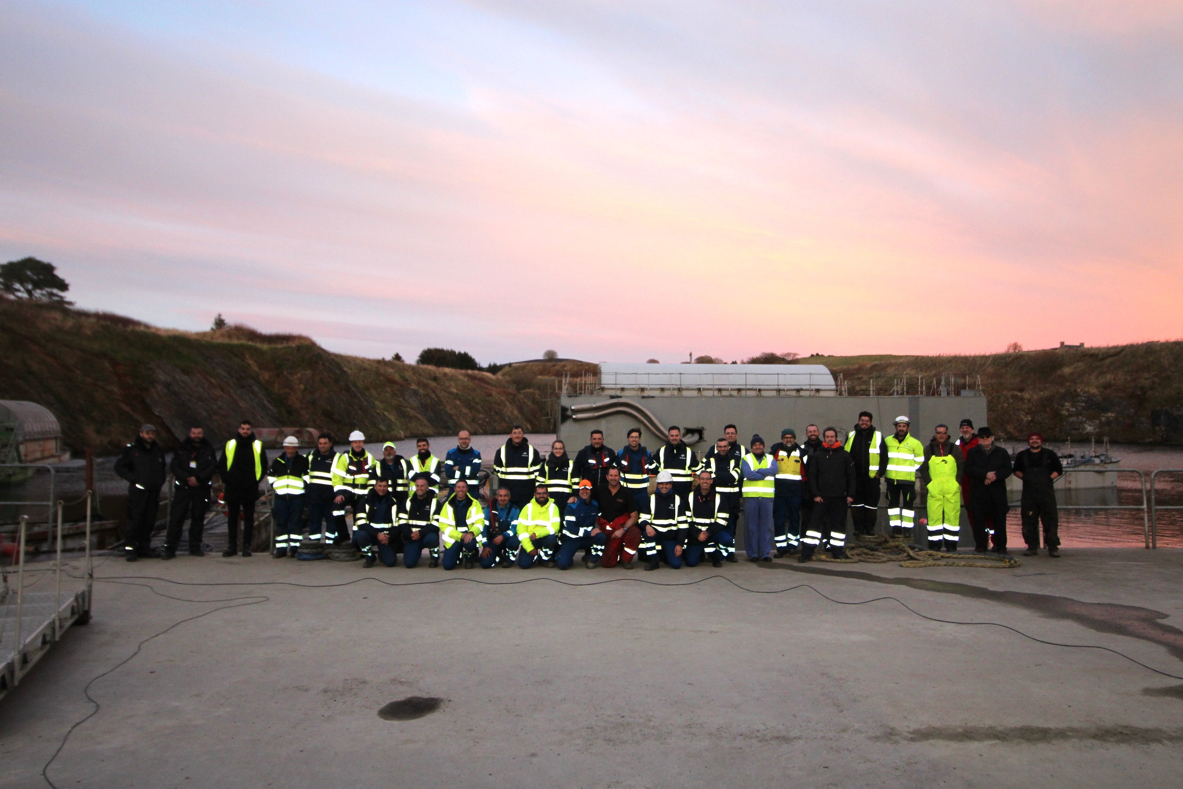 Equipo participante en las pruebas (foto: Navantia)