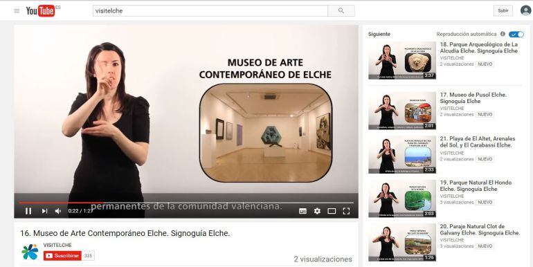 Canal de YouTube de VisitElche