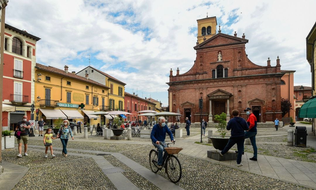 La ciudad de Codogno, donde se registró el primer caso de COVID-19 autóctono en Europa.