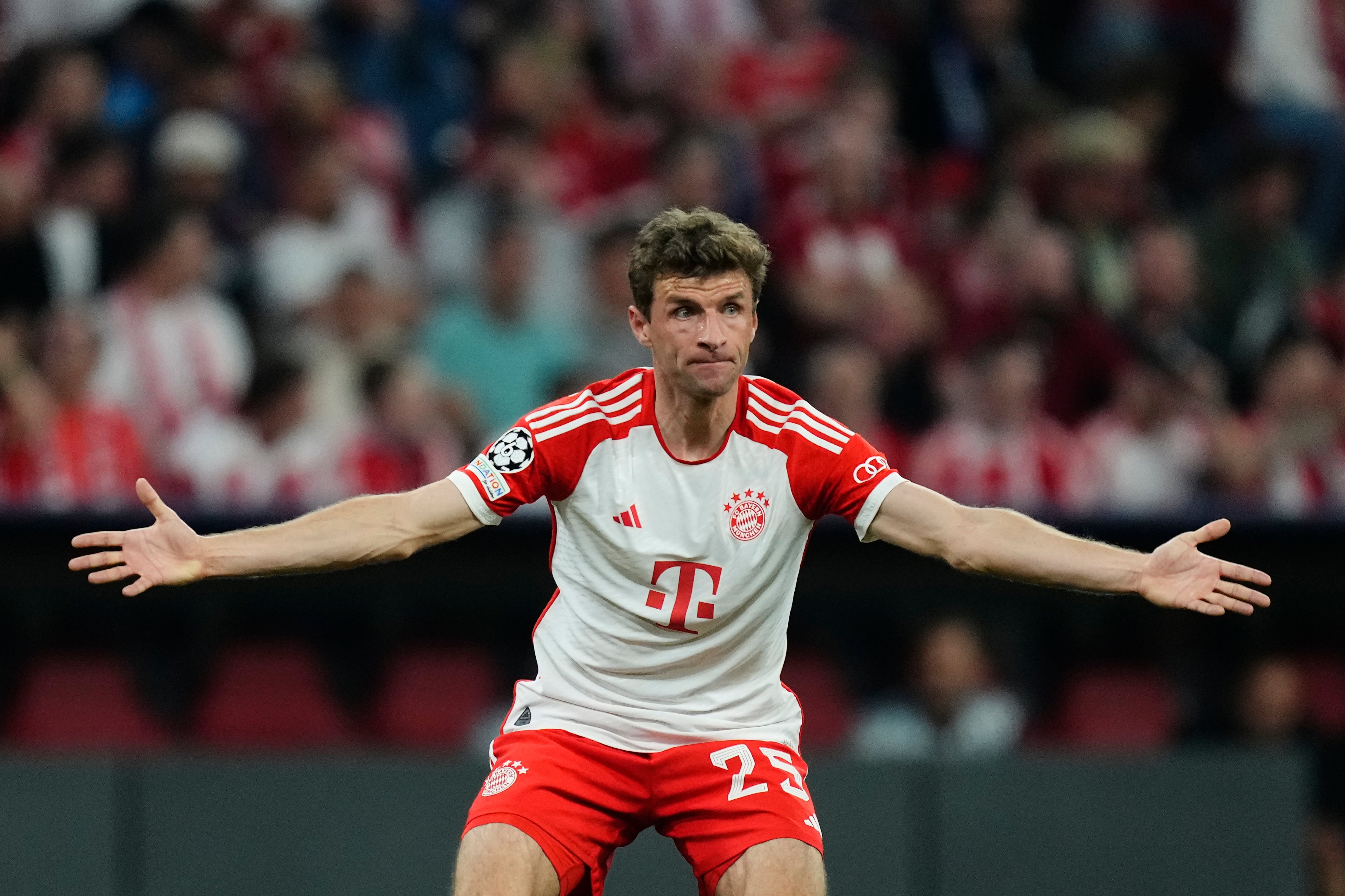 Thomas Müller, durante el partido de Champions League entre Real Madrid y Bayern de Múnich