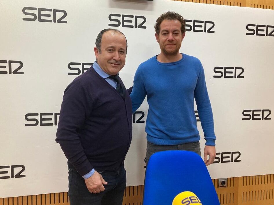 Javier Adán y Alberto Caride en el estudio de Radio Murcia