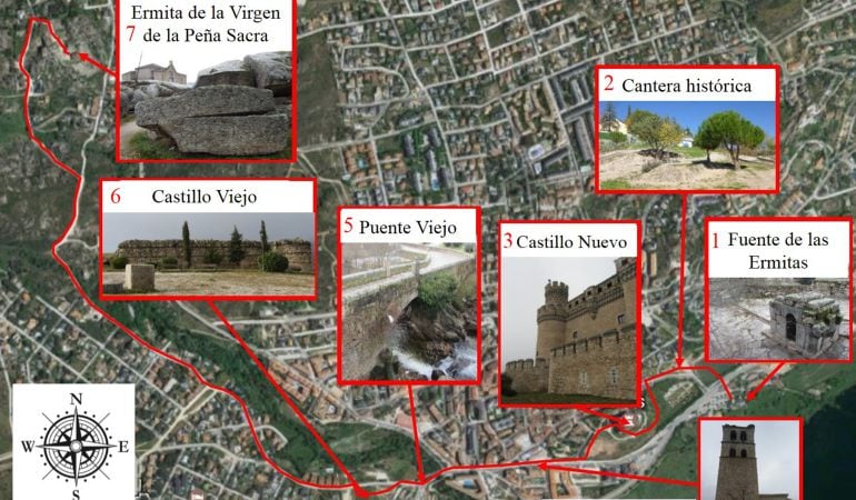 El recorrido de esta ruta hace siete paradas en puntos que ponen en valor el patrimonio natural y arquitectónico del entorno