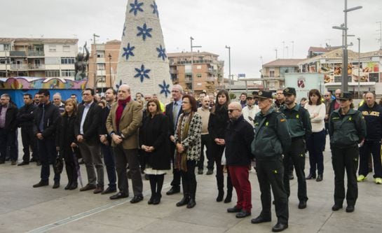 Concentración en Armilla(Granada) en recuerdo de los dos policías nacionales asesinados en el atentado de Kabul