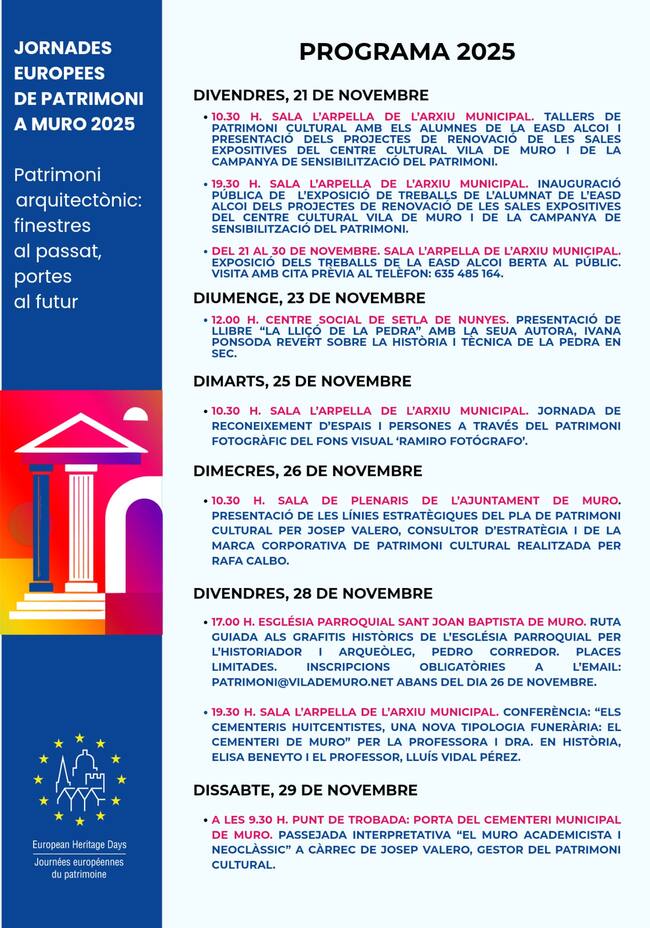 Imatge de la programació del 21 al 29 de novembre