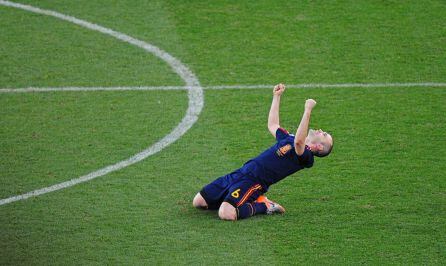 Iniesta celebra el gol ante Holanda en la final del Mundial.