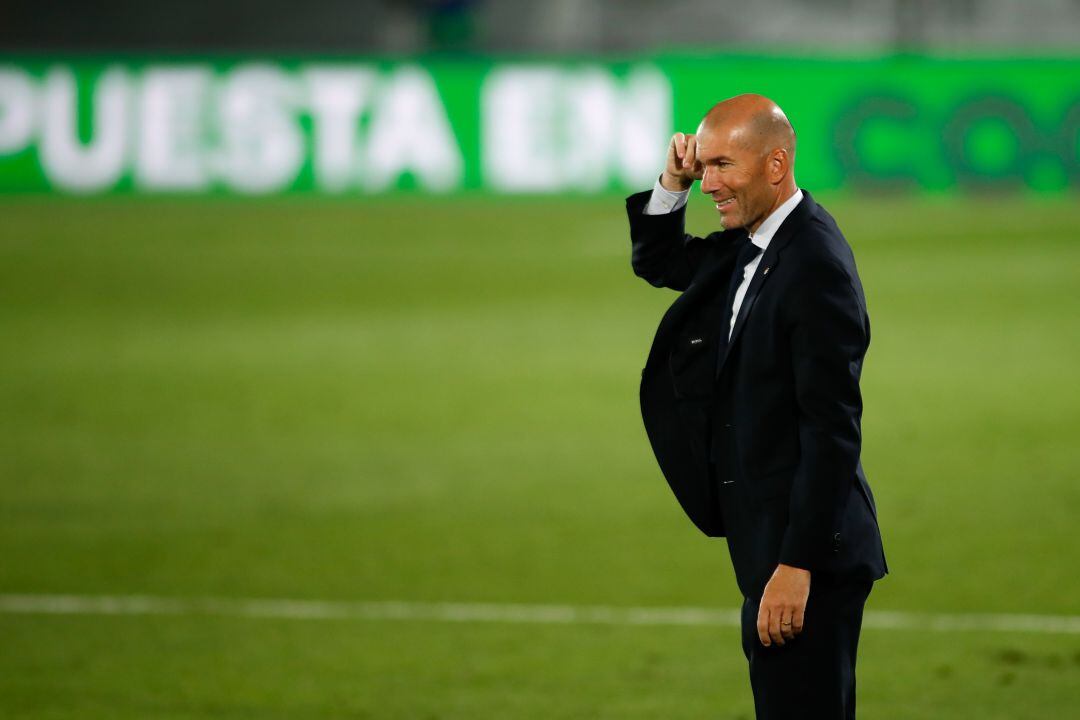 Zidane, durante el partido del Real Madrid contra el Mallorca.