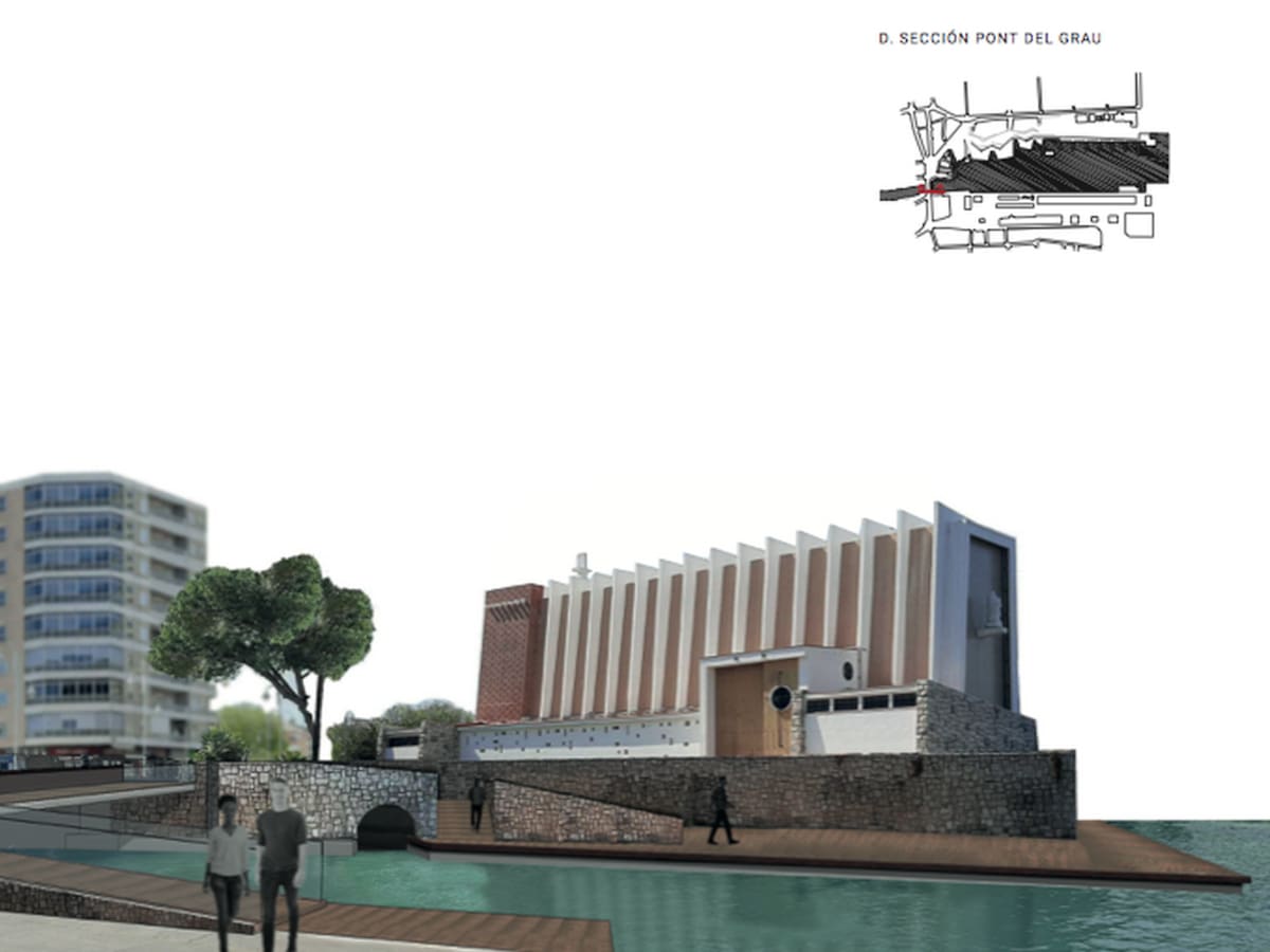 Proyectan un paseo en la parte posterior de los tinglados y una pasarela hasta la iglesia de Sant Nicolau