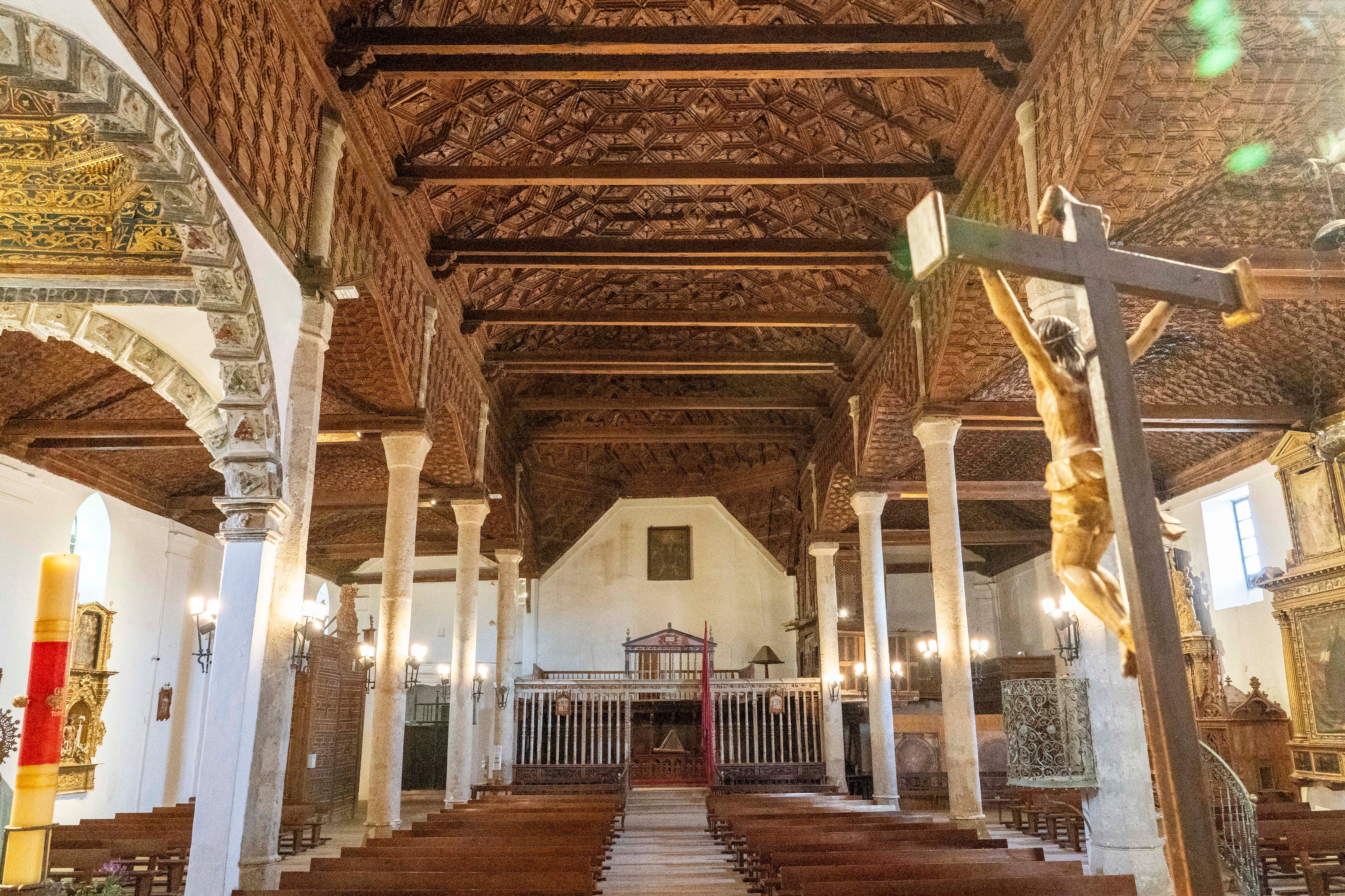 Artesonado mudéjar de la Iglesia de San Facundo y San Primitivo en Cisneros, perteneciente al Museo Territorial Campos del Renacimiento en Palencia