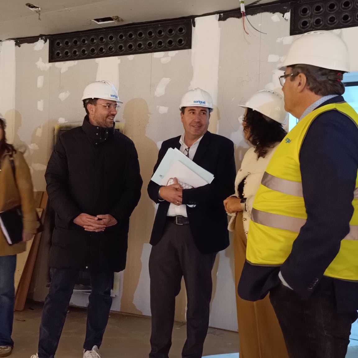 Visita a las obras en Sax