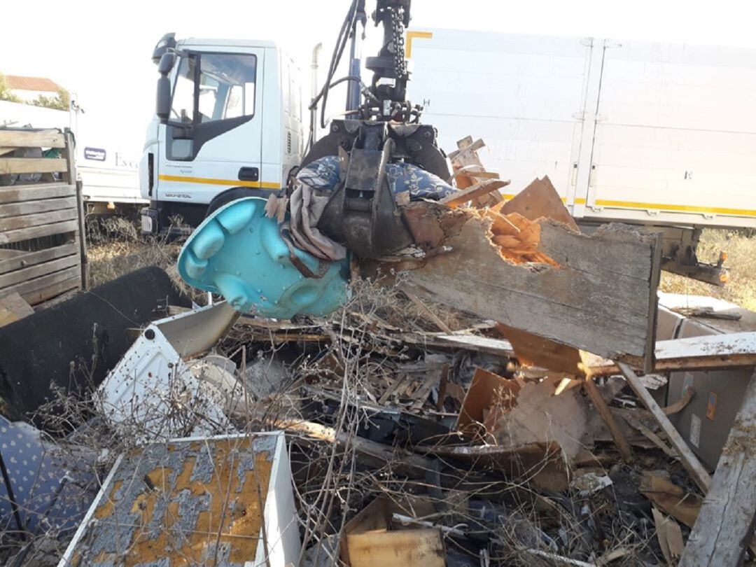 Imagen de parte de los residuos retirados