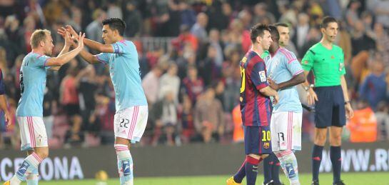 01/11/14 PARTIDO PRIMERA DIVISION  BARCELONA - CELTA  TRISTEZA LEO MESSI  ALEGRIA KROHN DEHLI