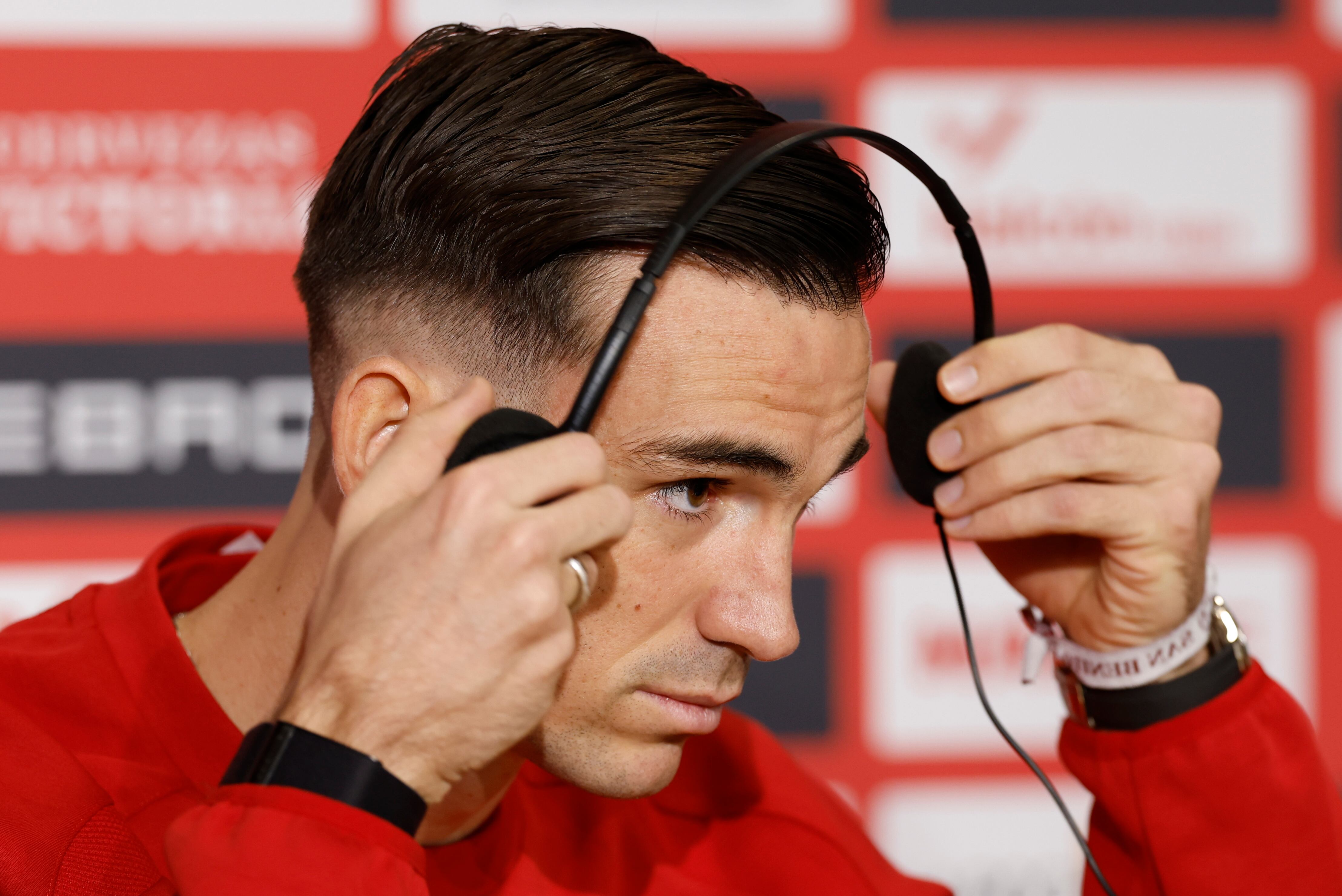 El jugador sevillano Fabián Ruiz en rueda de prensa