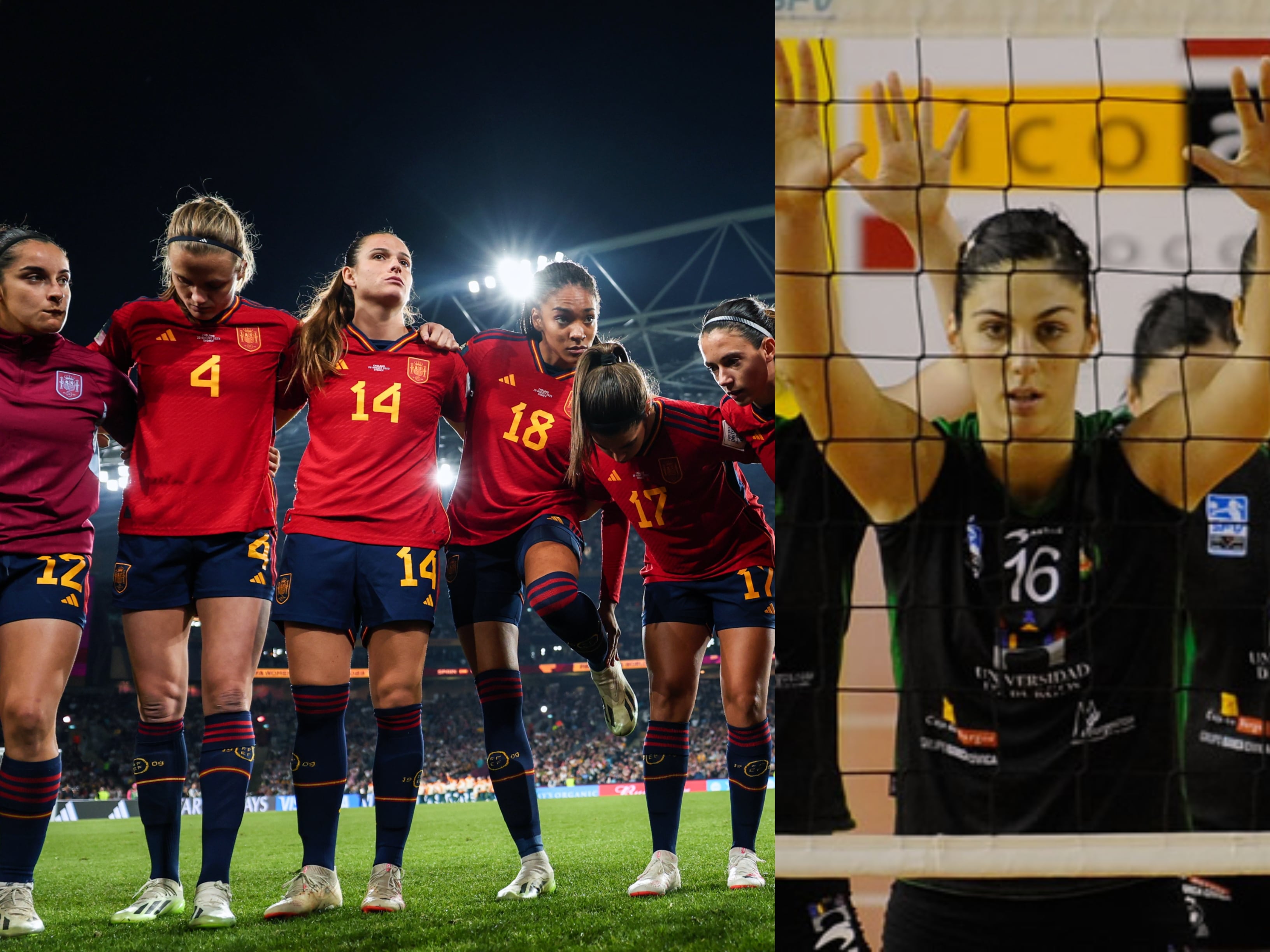 Las jugadoras de la Selección y Sara González