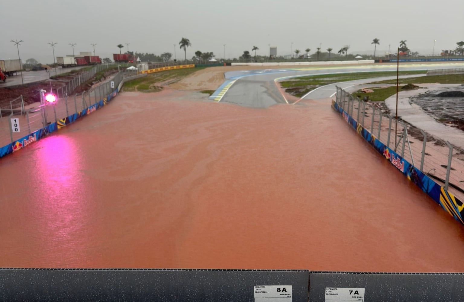 Inundaciones en el circuito de Goiania en la semana del GP de Brasil de Moto GP