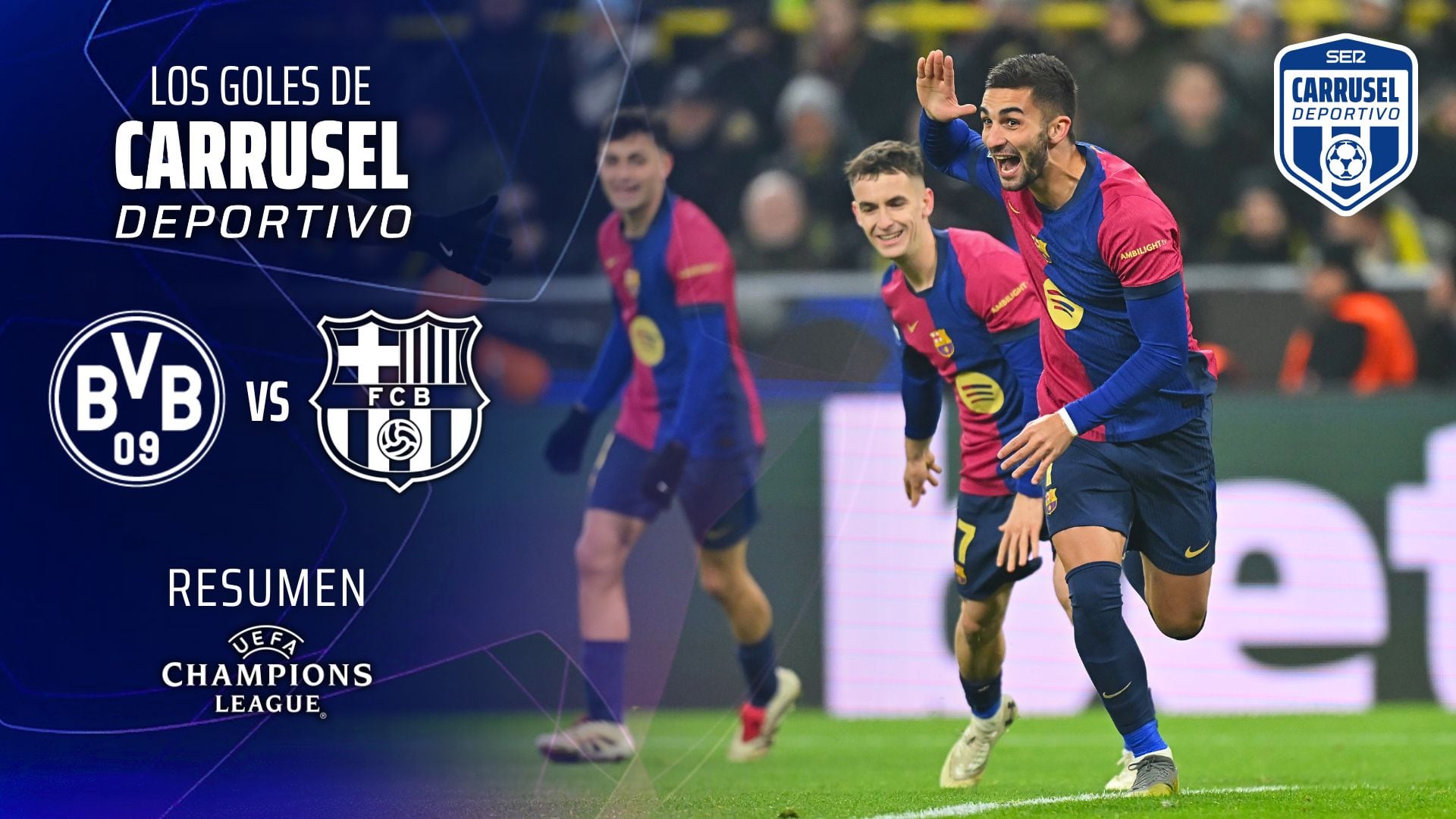 Resumen del Dortmund 2-3 FC Barcelona: escucha la narración de los goles de Lluís Flaquer en ‘Carrusel Deportivo’ 