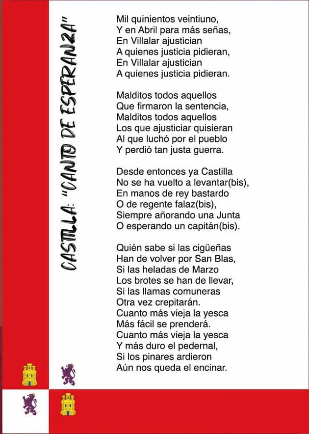 Letra de &quot;Canto de Esperanza&quot; del Nuevo de Mester de Juglaria