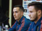 Lucas Vázquez y Saúl Ñíguez ofrecen una rueda de prensa esta mañana en la Ciudad del Fútbol de Las Rozas