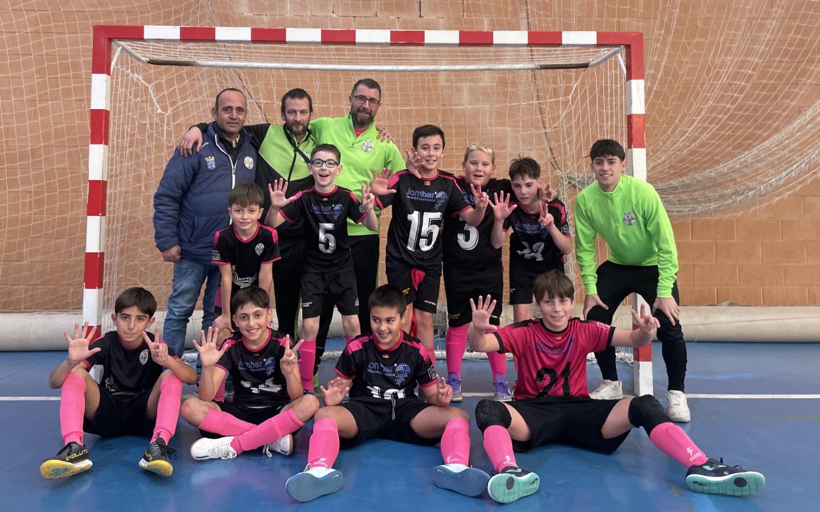 Alevín del fútbol sala Cañada