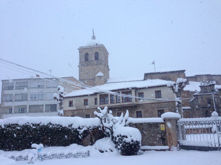 Nevada de este viernes en Aguilar de Campoo (Palencia)