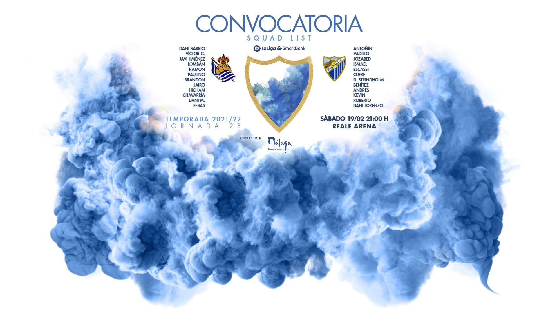 Así confirmó el Málaga la convocatoria para San Sebastián