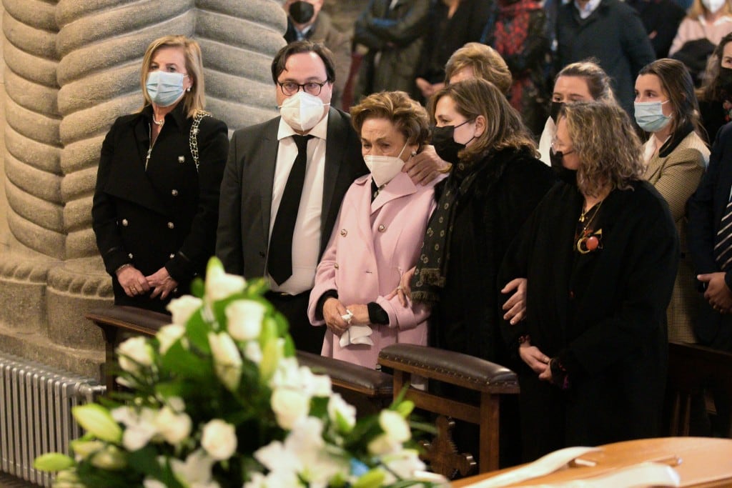 La familia de José Fernández durante el funeral celebrado esta lunes.