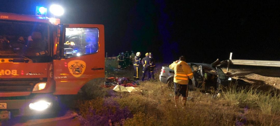 Imagen del accidente de esta madrugada