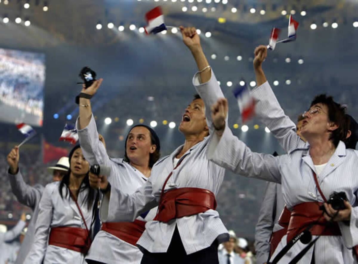 La delegación francesa en Pekín