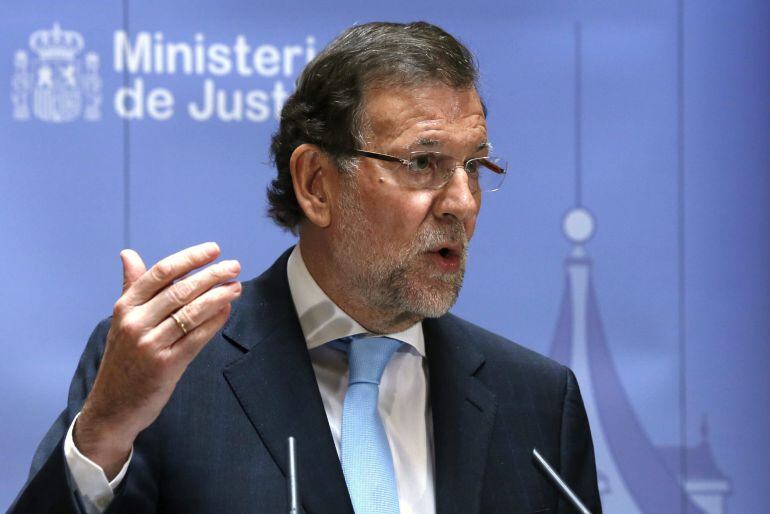 El presidente del Gobierno, Mariano Rajoy, durante su intervención en la inauguración de la Oficina de Recuperación y Gestión de Activos.