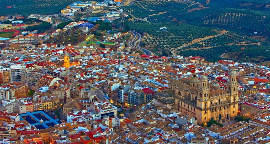 Vista aérea de Jaén capital.