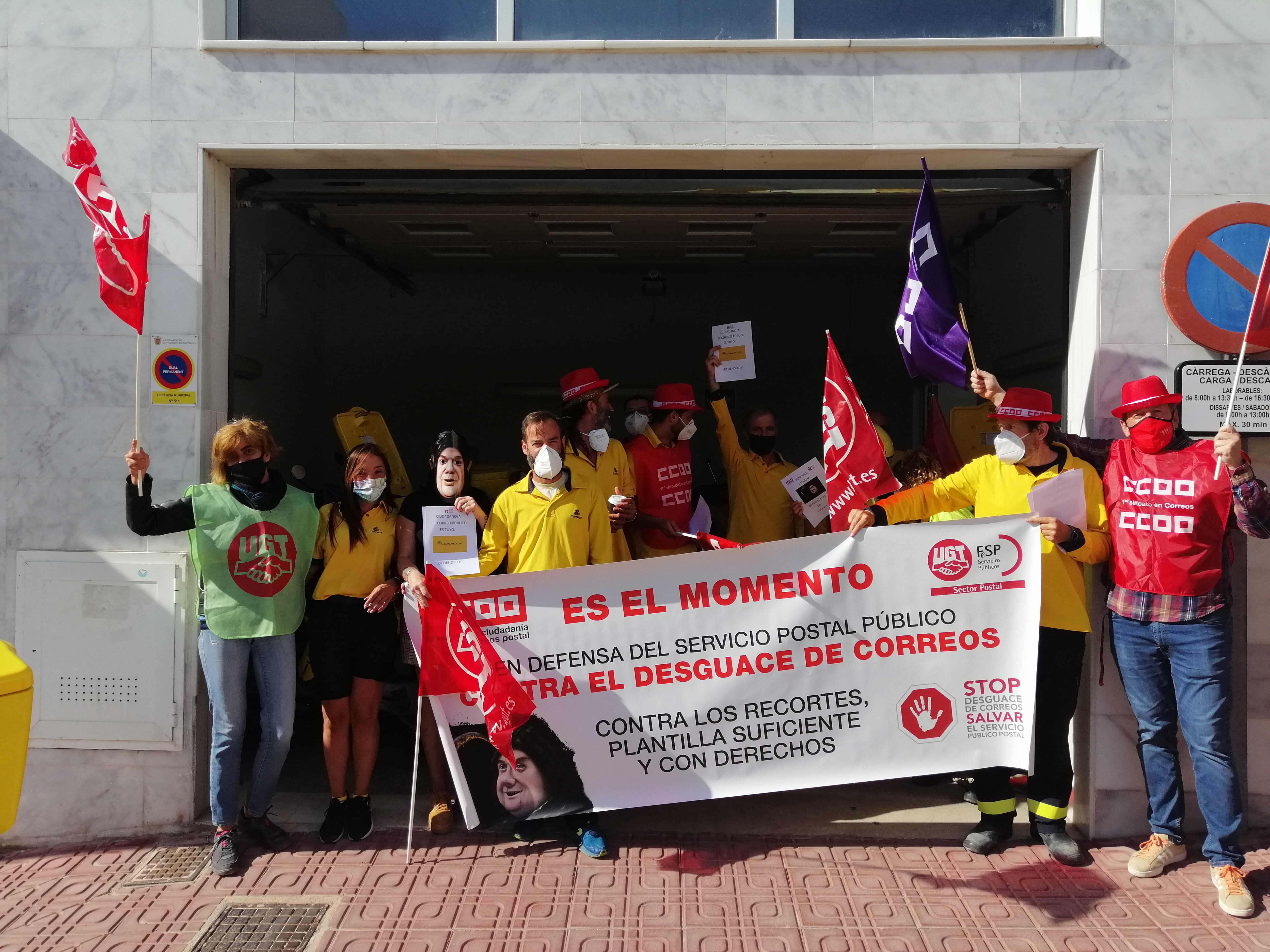 Imagen de archivo de una protesta de los trabajadores de Correos