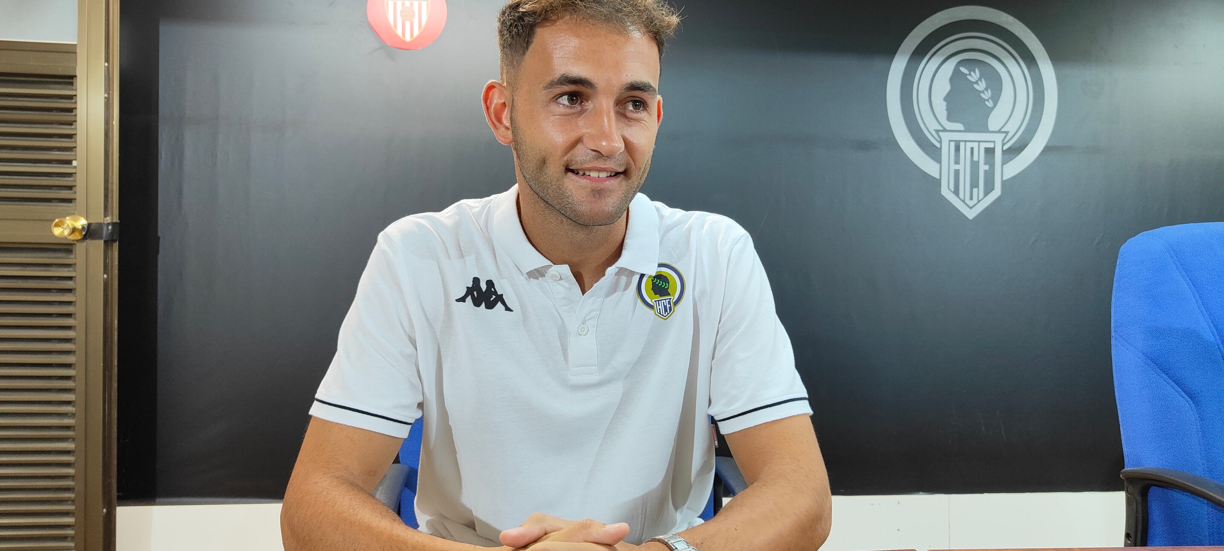 Carlos Mangada, en la sala de prensa del Rico Pérez