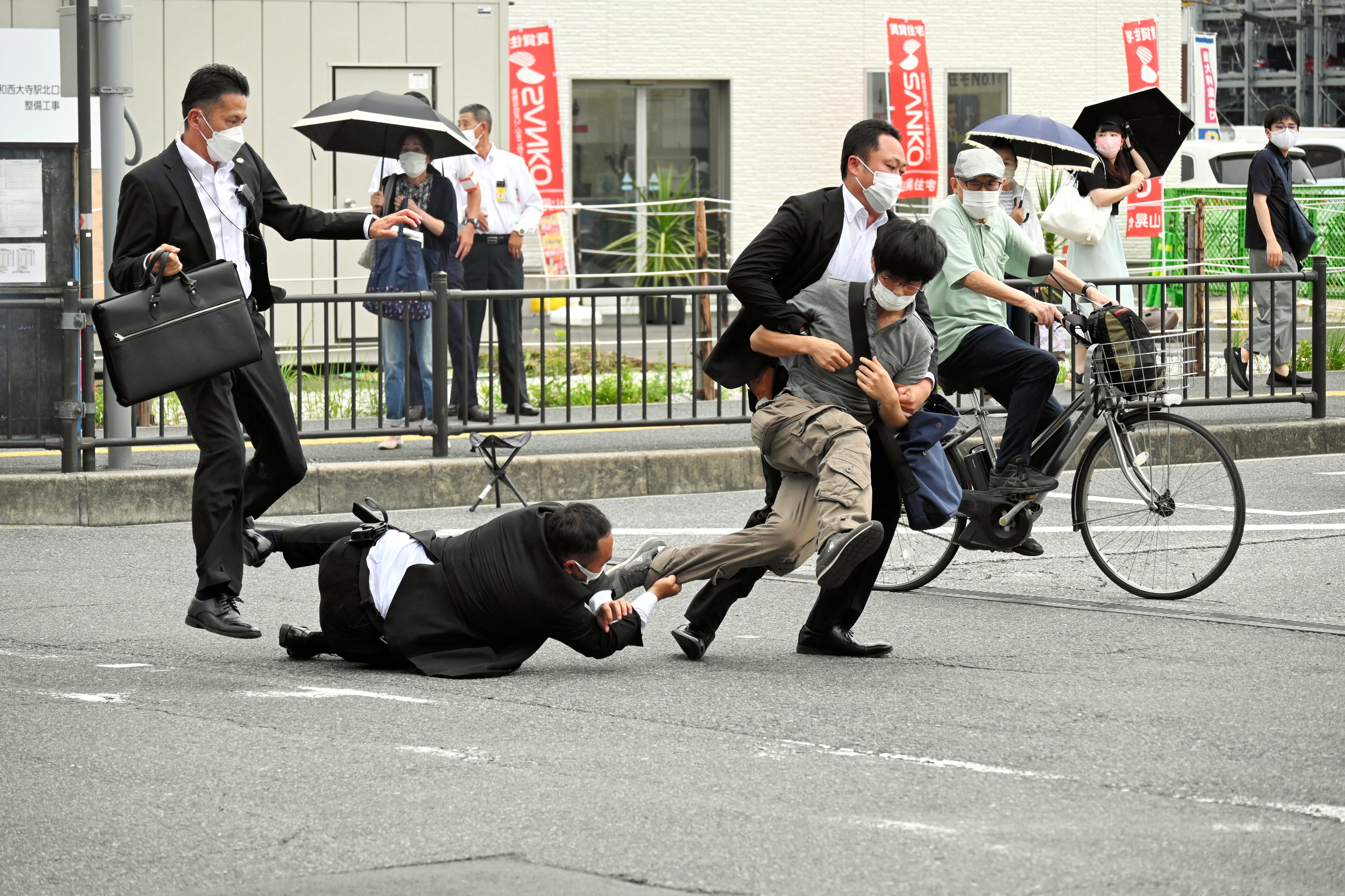 Detención del sospechoso del asesinato de Shinzo Abe.