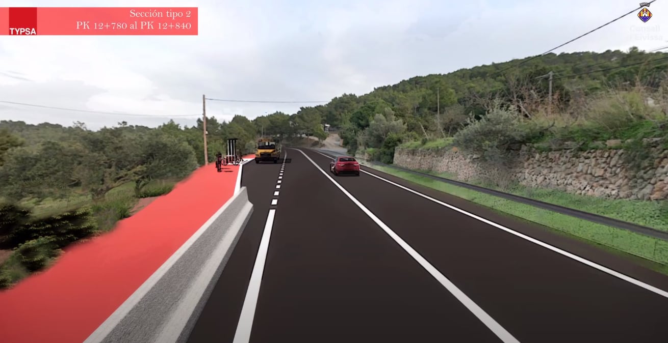 Reconstrucción del aspecto que tendrá la nueva carretera