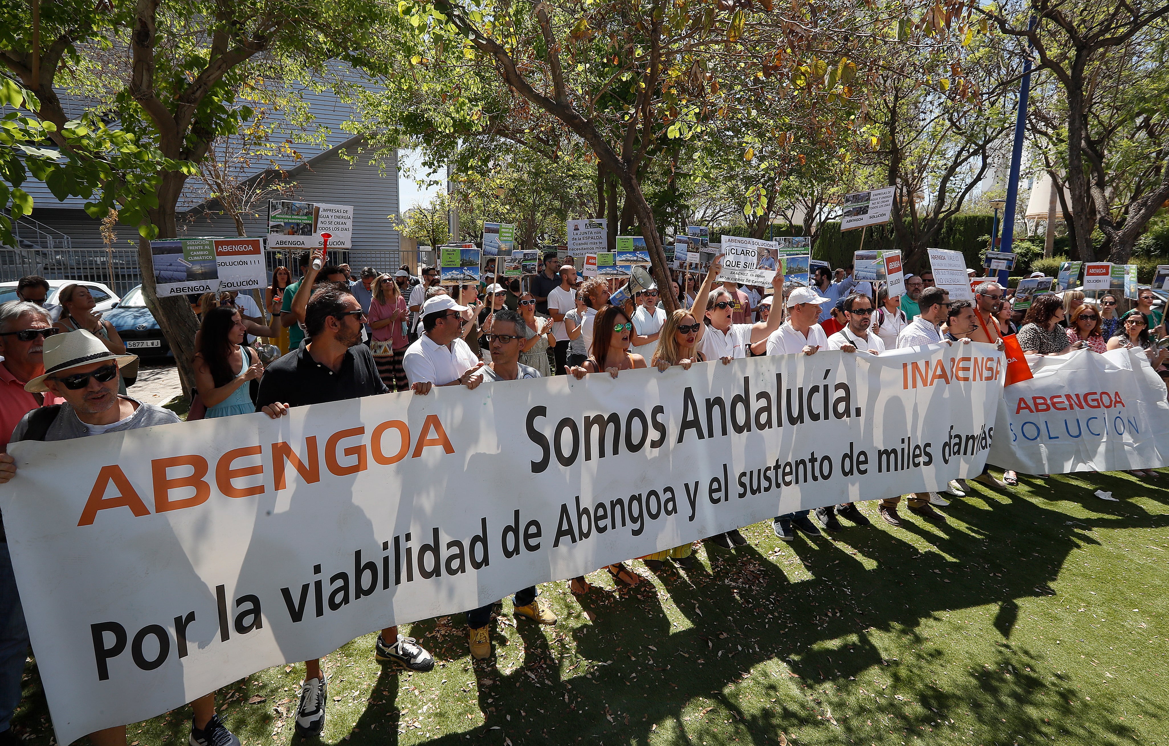 Protesta de trabajadores de Abengoa EFE/José Manuel Vidal