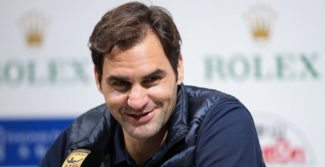 Roger Federer, durante una rueda de prensa en Shanghai