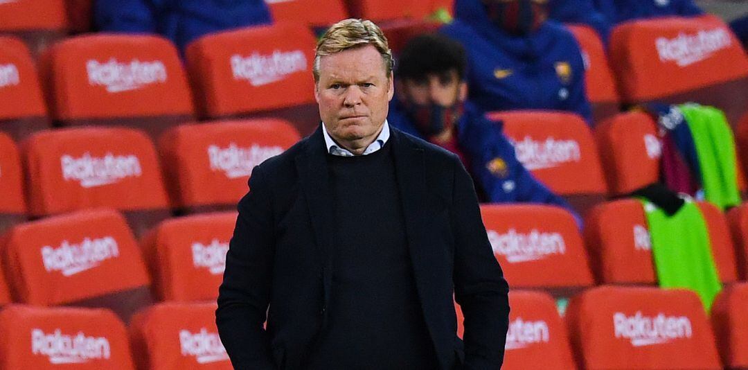 Ronald Koeman, durante uno de los últimos partidos del Fútbol Club Barcelona