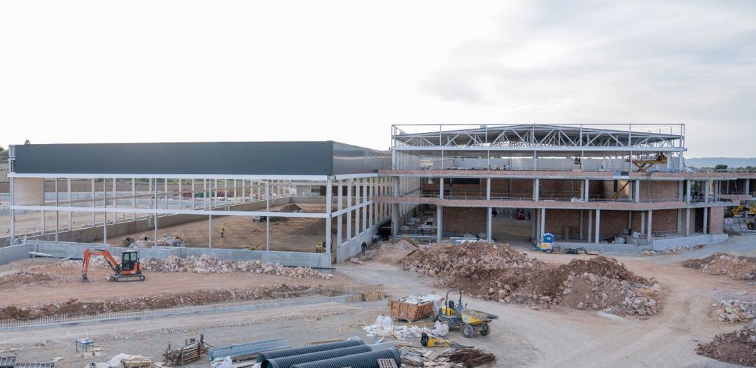 Obras en la Rafa Nadal Academy en Manacor.