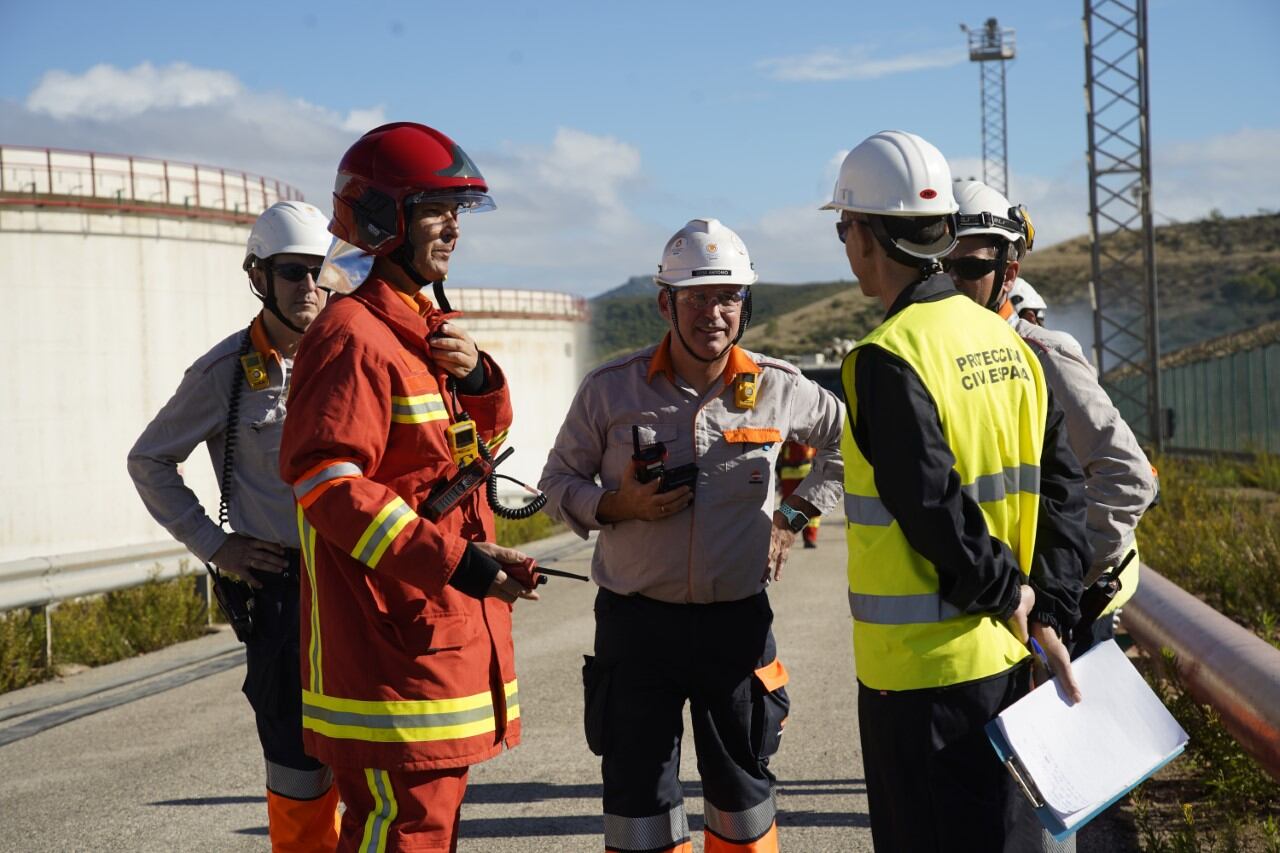 Simulacro de un accidente en la Refinería de Cartagena