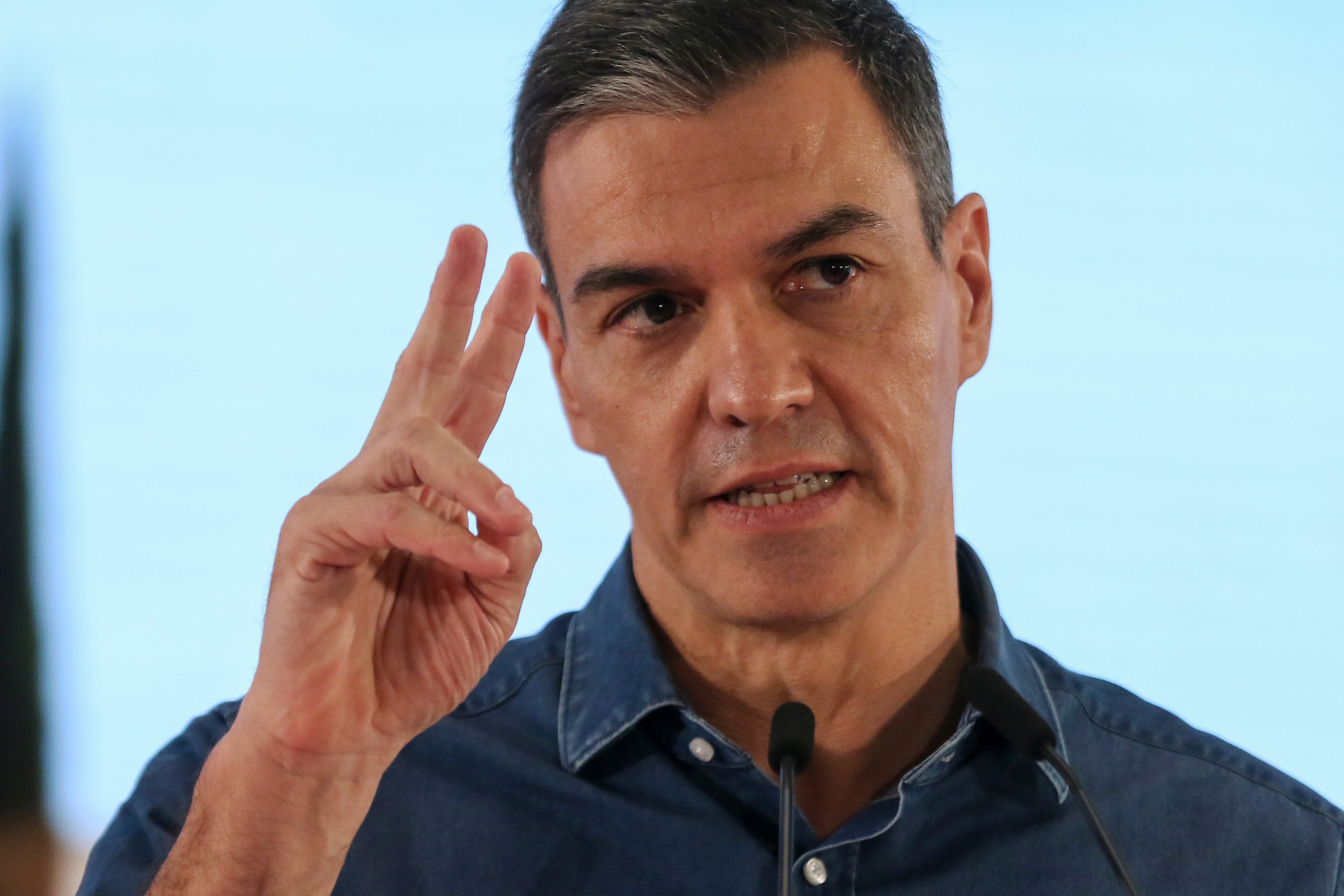 El presidente del Gobierno en funciones, Pedro Sánchez en un acto del PSOE celebrado en Granada.