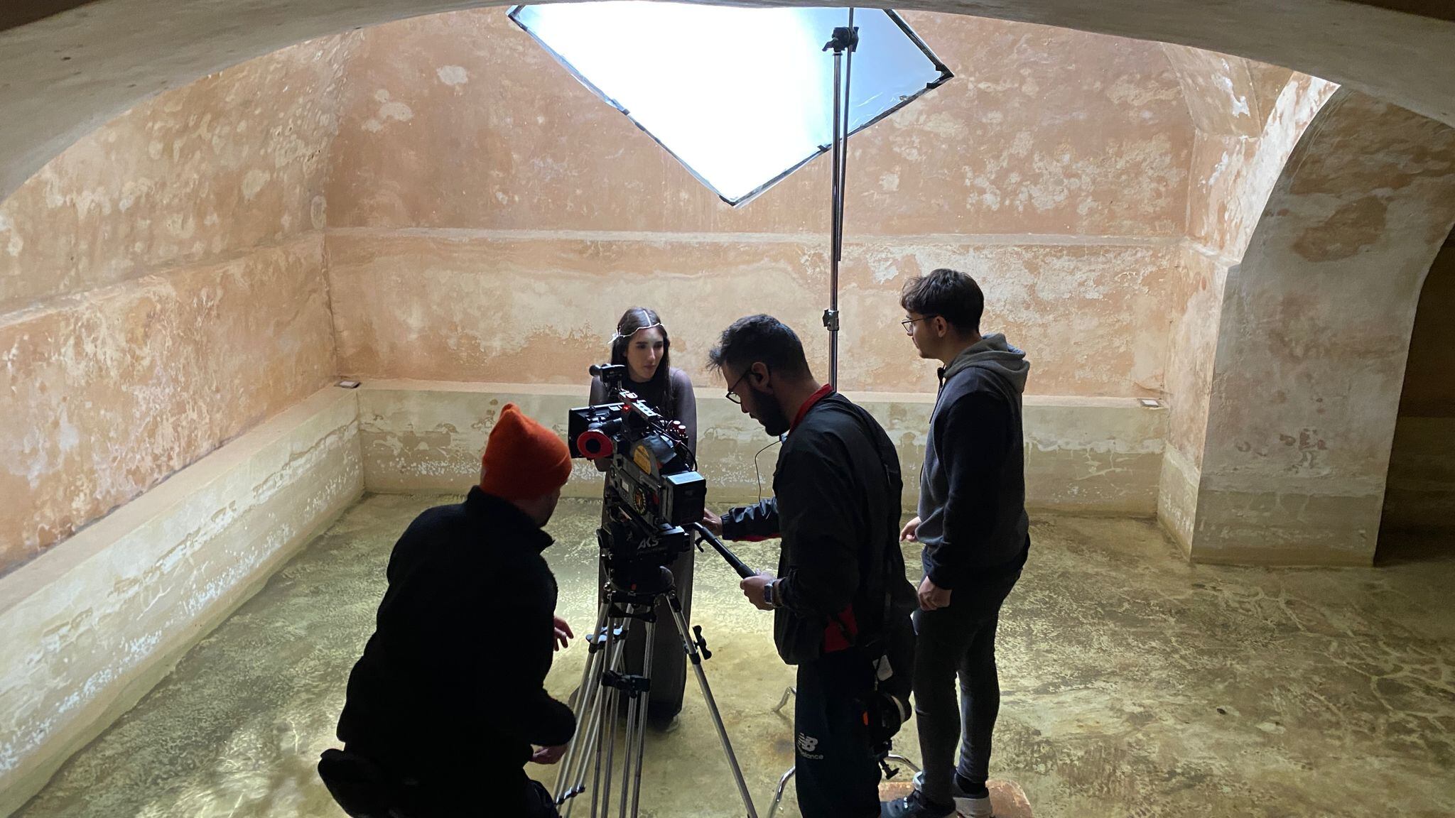 Grabación del videoclip en el interior del Alcázar de Jerez