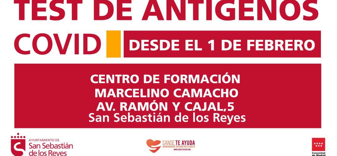 Cartel divulgativo de los test de antígenos