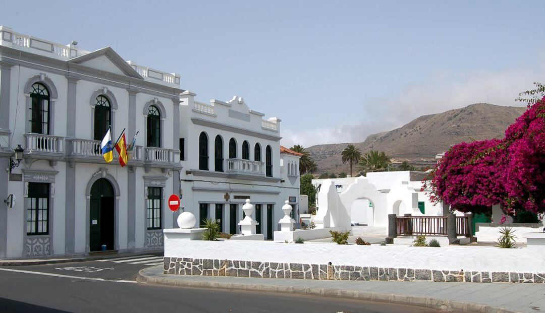 Edificio del Ayuntamiento de Haría, en Lanzarote. 
 