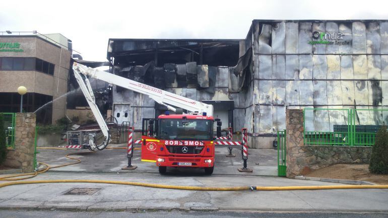 La factoría quedó totalmente destruída por el incendio