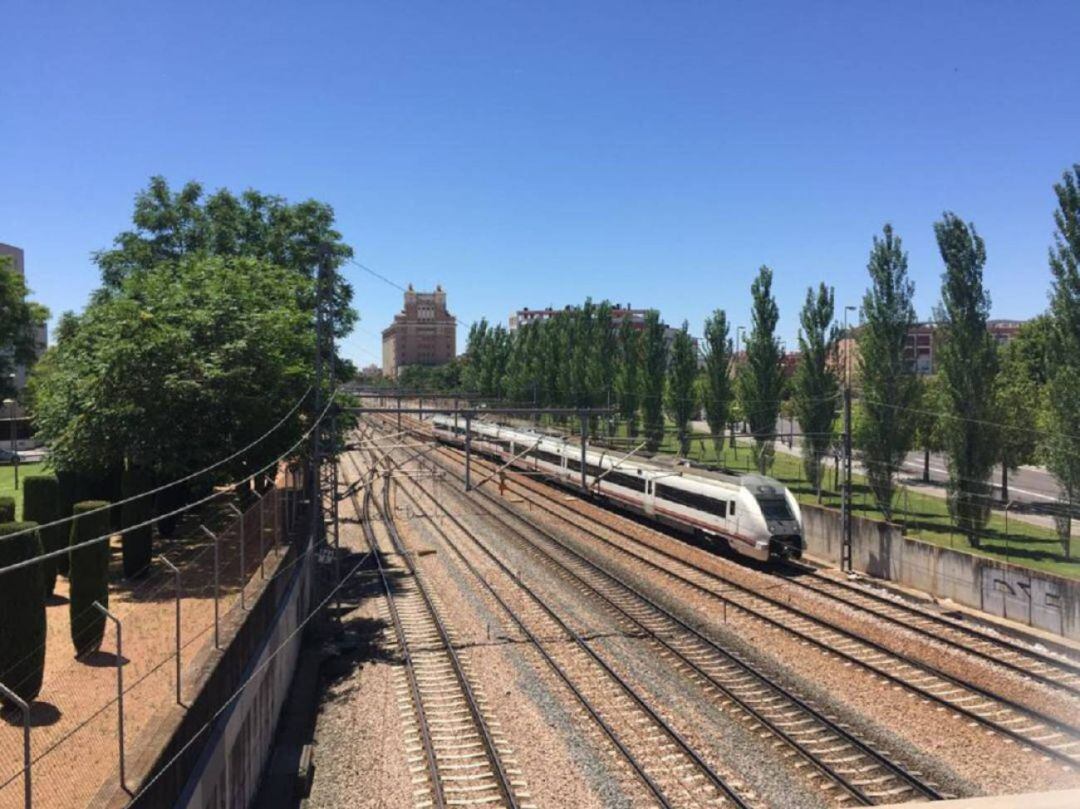 Tren llegando a la estación de Córdoba. 