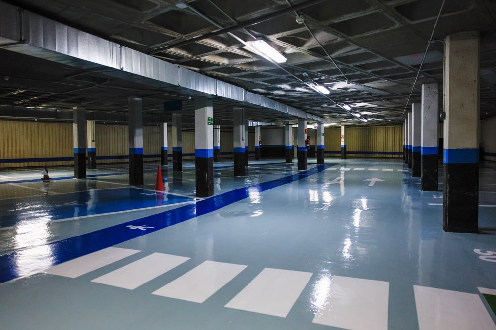 Aparcamiento renovado de la Plaza del Pueblo de Colmenar Viejo