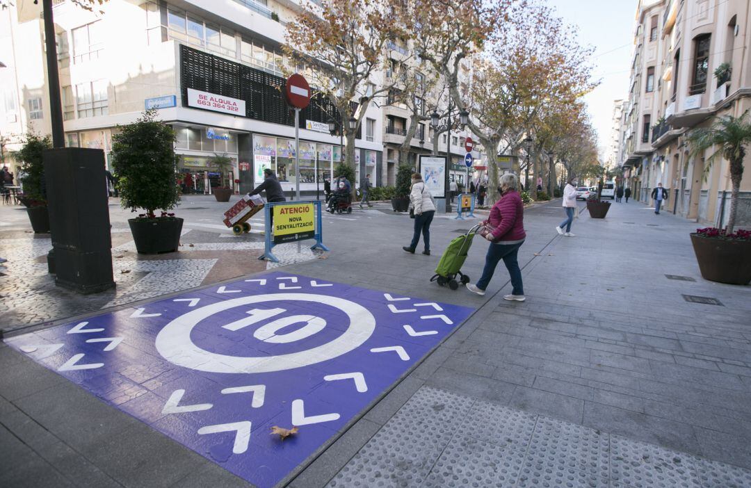 Zona La Morada en el centro de Gandia 