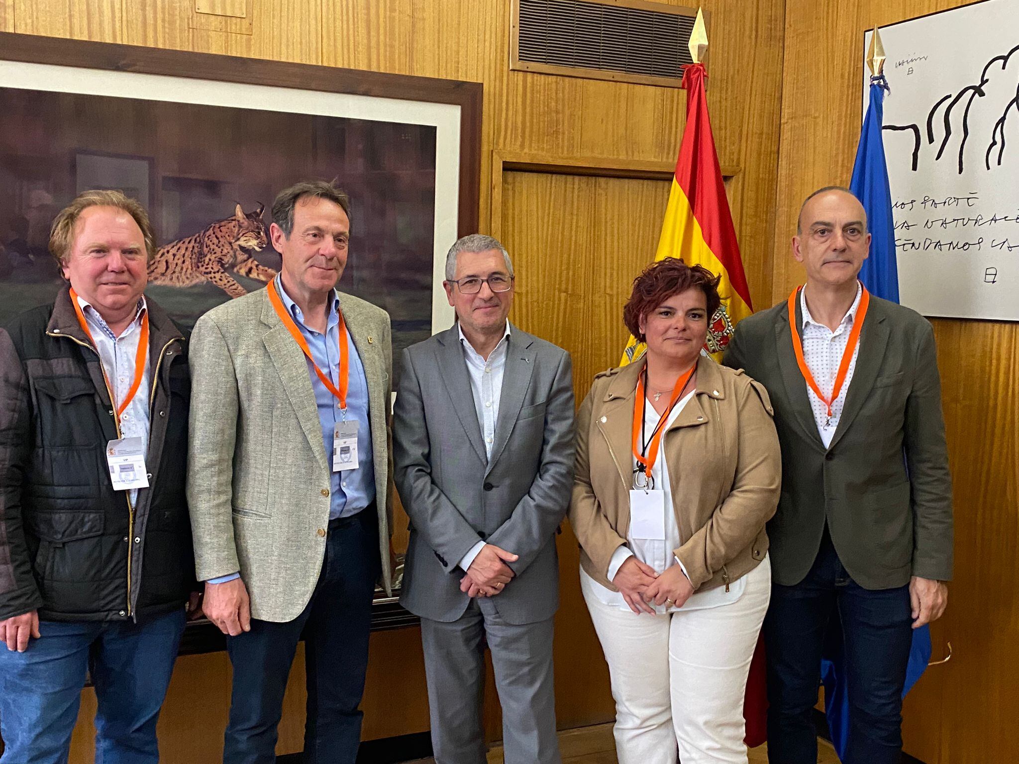 Representantes de Almudévar con el secretario de Estado de Medio Ambiente