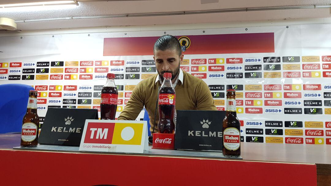 Javier Portillo, en la sala de prensa del Rico Pérez