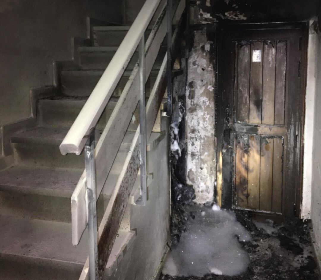 Lugar en el que se declaró el incendio.